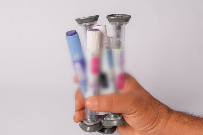 Canetas injetáveis usadas em tratamentos com medicamentos da classe GLP-1